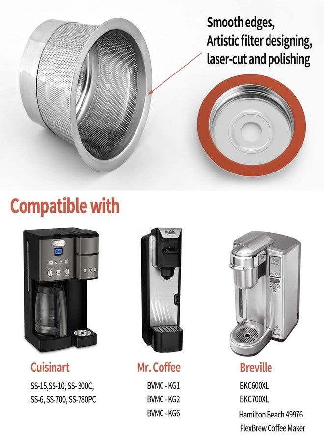 RUOYING Reusable K Cups Coffee Pod Filters for Keurig 2.0 & 1.0 Single Cup Coffee Makers, Universal Refillable KCups, K-cups Reusable Filter (1) - Image 4